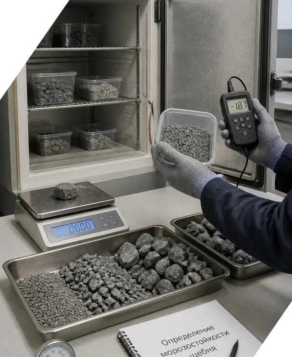 Определение морозостойкости щебня в Еманжелинске от 3595 р. | ЭкспертизаРоссия